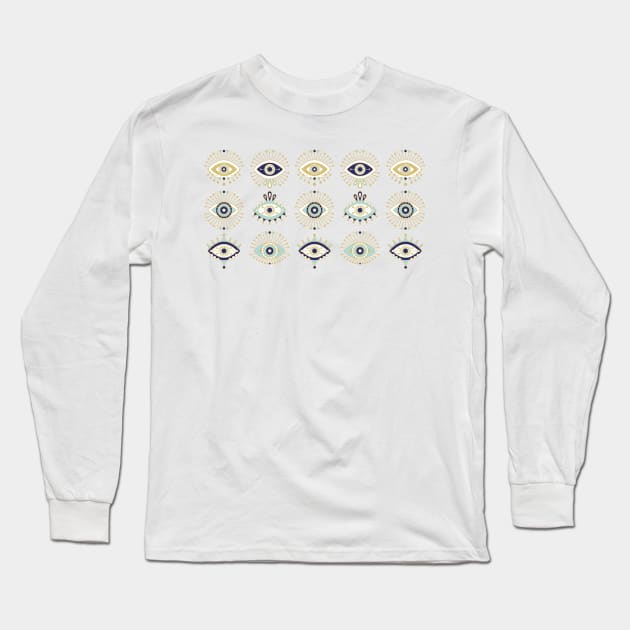 evil eyes Long Sleeve T-Shirt by CatCoq